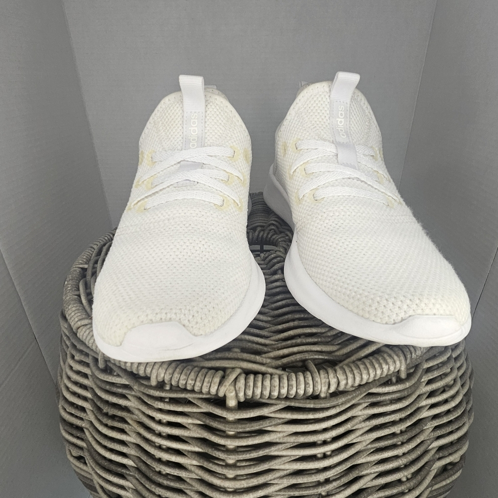 Adidas Women Cloudfoam Pure White Light Granite Size 6